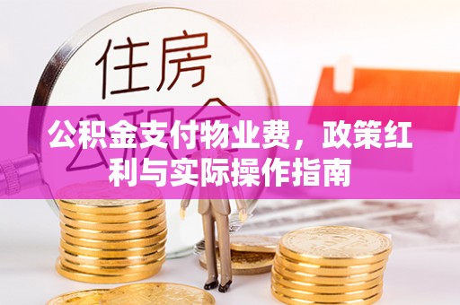 秦安公积金支付物业费，政策红利与实际操作指南